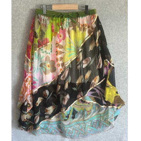Kathmandu To You | One‎ Size | Pull On Elastic Waist Skirt sheer boho fairycore - Picture 1 of 5
